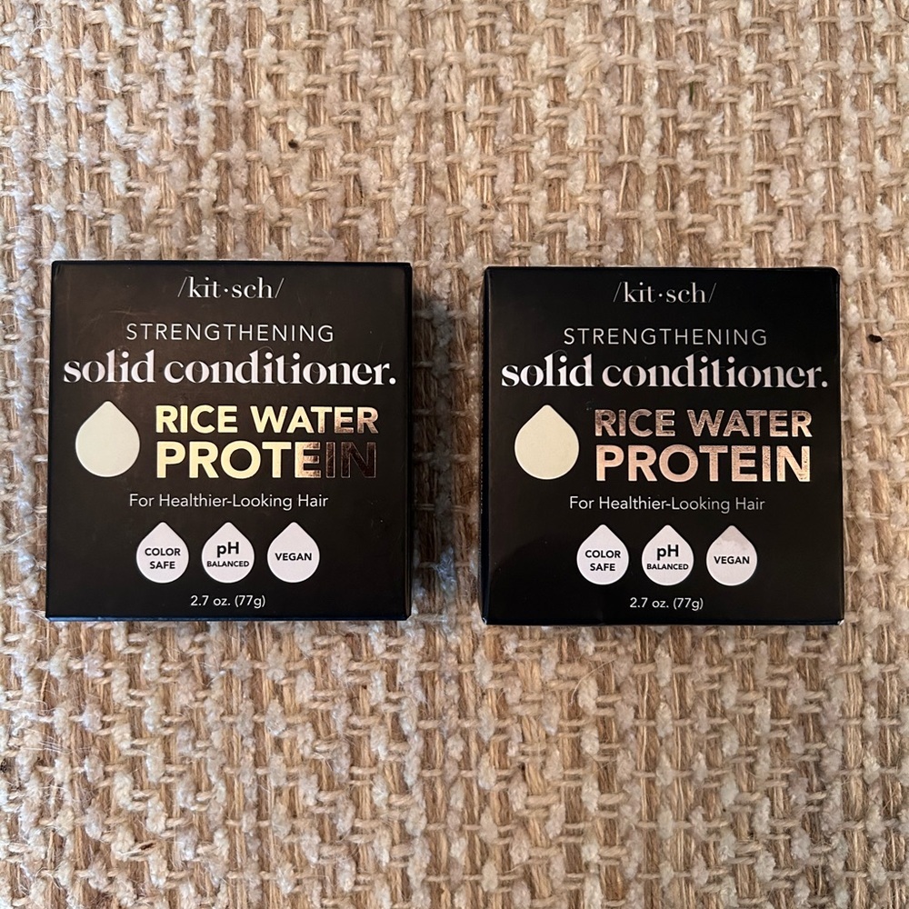 Kitsch Rice Water Protein Conditioner Bar Strengthening, USA 2.7 Oz.‎ Set of 2